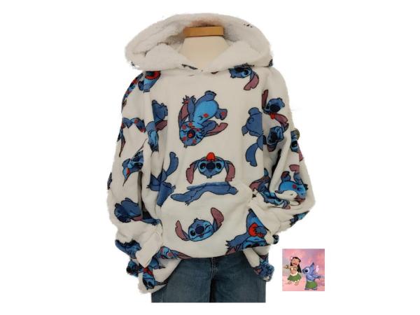 Disney Lilo und Stitch Kuschel Pullover Sweatshirt Hoodie Gr. 146 / 152 NEU